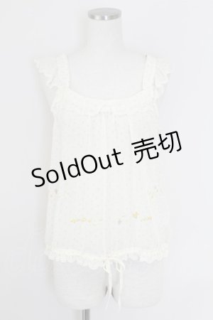 画像: Franche Lippee / 刺繍シースルートップス  アイボリー T-25-07-17-004-LO-TO-HI-ZT