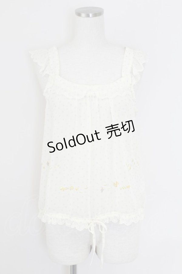 画像1: Franche Lippee / 刺繍シースルートップス  アイボリー T-25-07-17-004-LO-TO-HI-ZT (1)