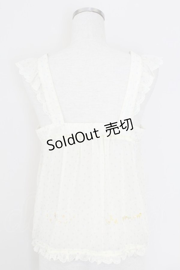 画像2: Franche Lippee / 刺繍シースルートップス  アイボリー T-25-07-17-004-LO-TO-HI-ZT (2)