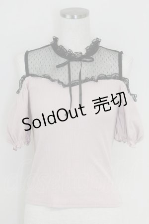画像: Ank Rouge / オフショルリブトップス  ピンク T-25-07-17-013-CA-TO-HI-ZT