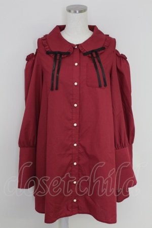 画像: Ank Rouge / シャツワンピース M レッド T-25-07-22-005-CA-BL-SA-ZT