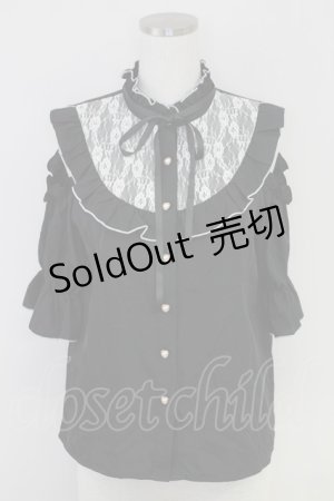 画像: LOLITAその他(お買取対象外) / レースヨーク肩空きブラウス M ブラック T-25-07-22-008-LO-BL-SA-ZT
