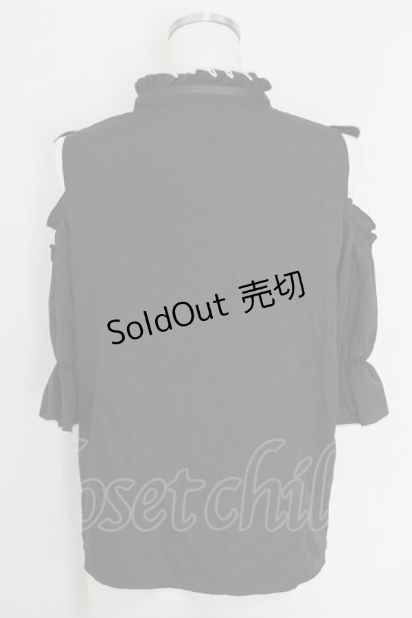 画像2: LOLITAその他(お買取対象外) / レースヨーク肩空きブラウス M ブラック T-25-07-22-008-LO-BL-SA-ZT (2)
