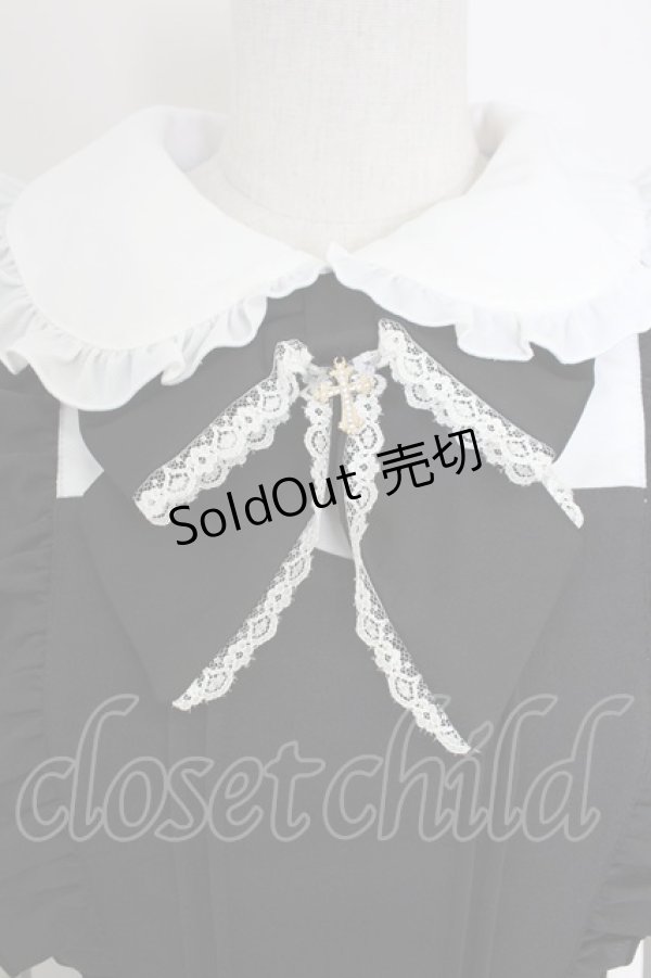 画像3: Secret Honey / エプロン風ドッキングワンピース 2 ブラック T-25-07-22-009-CA-OP-SA-ZT375 (3)