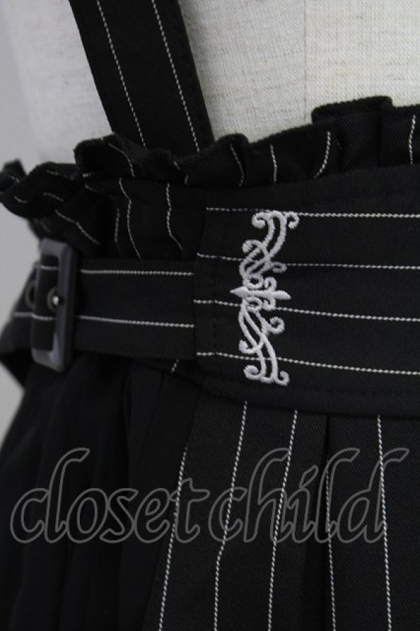 画像4: axes femme POETIQUE / ストライプサス付きスカート M ブラック T-25-07-22-016-AX-SK-SA-ZT099 (4)