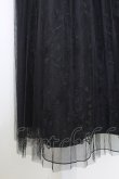 画像3: axes femme / 裏地刺繍プリーツチュールスカート M ブラック T-25-07-22-020-AX-SK-SA-ZT097 (3)