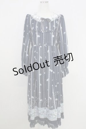 画像: axes femme / red Labelロングワンピ M ネイビー T-25-07-24-027-AX-OP-SA-ZI