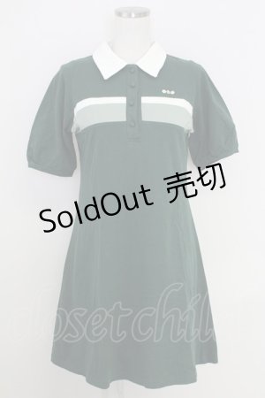 画像: Fi.n.t / ラガーポロミニワンピース  グリーン T-25-07-24-030-CA-OP-SA-ZI