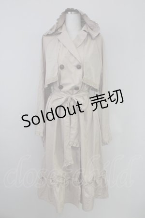 画像: axes femme / 3WAYトレンチコート  ピンクベージュ T-25-07-24-037-AX-CO-SA-ZI