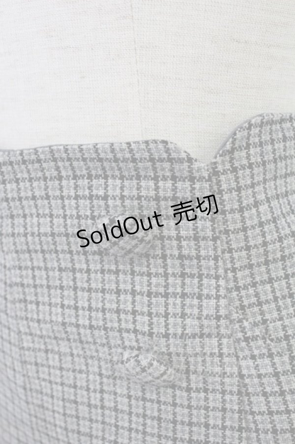 画像4: Fi.n.t / チェックハイウエストショートパンツ  グレー T-25-07-24-044-CA-PA-SA-ZI (4)