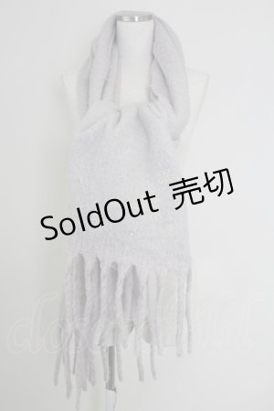 画像: axes femme / 雪の結晶刺繍ストール  グレー T-25-07-24-048-AX-ZA-SA-ZI