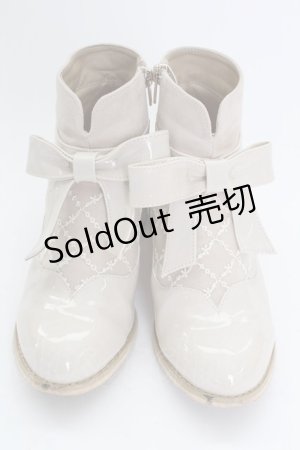 画像: axes femme kawaii / ローズヒールショートブーツ M アイボリー T-25-07-24-052-AX-SH-SA-ZI