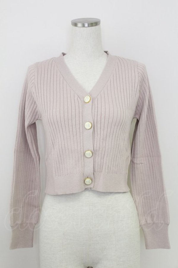 画像1: an another angelus / カリグラフィーローズプリント釦カーディガン  ピンク T-25-07-24-010-CA-TO-SA-ZI (1)