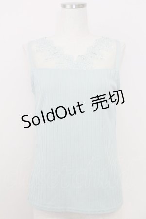 画像: axes femme / パールレースタンク  グリーン T-25-07-24-012-AX-TO-SA-ZI