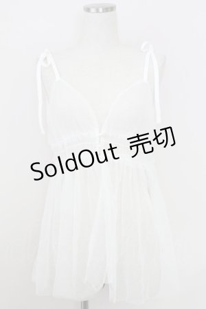 画像: axes femme / 前後2wayチュールビスチェ  白 T-25-07-24-002-AX-TO-SA-ZI