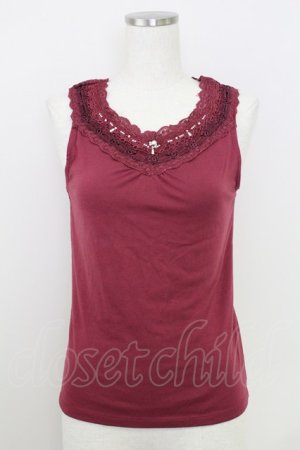 画像: axes femme / パールレースタンク  ボルドー T-25-07-24-014-AX-TO-SA-ZI