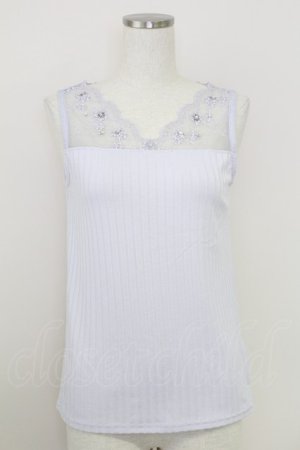 画像: axes femme / 繊細レースタンク  ラベンダー T-25-07-24-017-AX-TO-SA-ZI