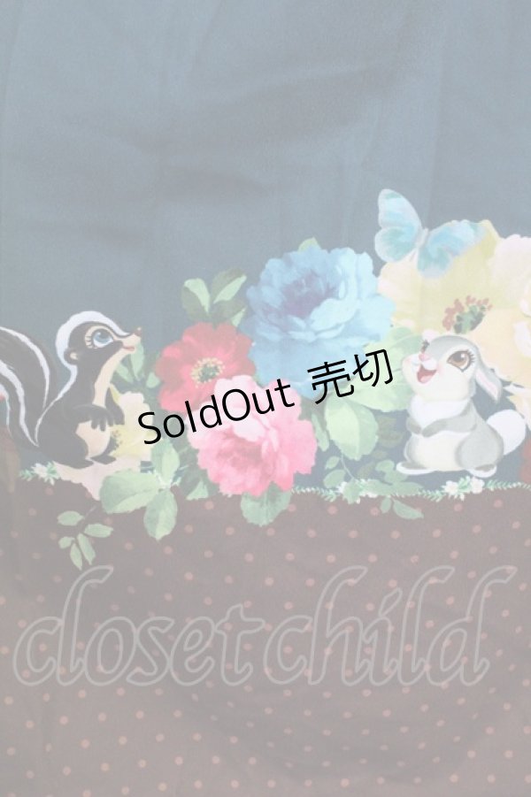 画像4: axes femme POETIQUE / ディズニー バンビ/スカート M グリーン T-25-07-29-023-AX-SK-SA-ZI (4)