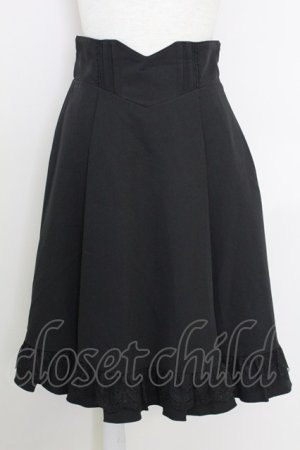 画像: axes femme POETIQUE / フリルデザインタックスカート M ブラック T-25-07-29-025-AX-SK-SA-ZT