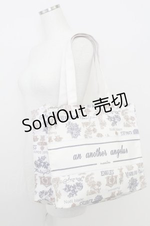 画像: an another angelus / ロゴトートバッグ  アイボリー T-25-07-29-028-CA-BG-SA-ZI