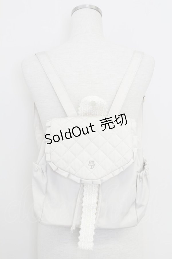 画像1: axes femme / フリルレースリュック  アイボリー T-25-07-29-029-AX-BG-SA-ZI (1)