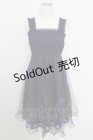 画像: Secret Honey / シルエットプリントショートワンピース  ネイビー T-25-07-29-004-CA-OP-SA-ZT