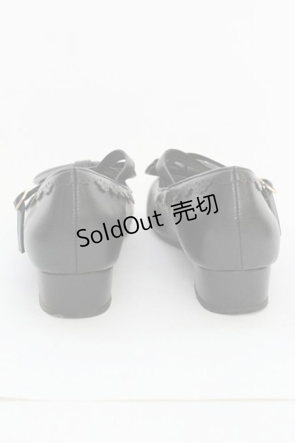 画像3: axes femme kawaii / クロスベルトリボンパンプス L ブラック T-25-07-29-034-AX-SH-SA-ZI (3)