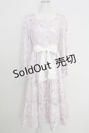 画像: axes femme / 桜柄ティアードワンピース M ピンク T-25-07-29-016-AX-OP-SA-ZT406