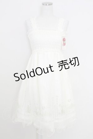 画像: Secret Honey / シルエットプリントショートワンピース  アイボリー T-25-07-29-019-CA-OP-SA-ZT