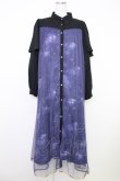 画像1: axes femme / ステラートプリントシャツワンピース  ブラック T-25-07-31-016-AX-OP-SA-ZT (1)