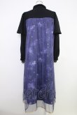 画像2: axes femme / ステラートプリントシャツワンピース  ブラック T-25-07-31-016-AX-OP-SA-ZT (2)