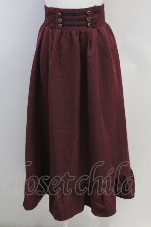 画像: axes femme / ナポレオンモチーフロングスカート  ボルドー T-25-07-31-020-AX-SK-SA-ZT