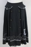 画像1: axes femme / 薔薇×額縁刺繍ミドルスカート  黒Ｘパープル T-25-07-31-025-AX-SK-SA-ZT (1)
