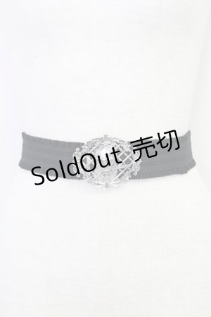 画像: axes femme POETIQUE / 気球モチーフゴムベルト  黒Ｘシルバー T-25-07-31-029-AX-ZA-SA-ZT