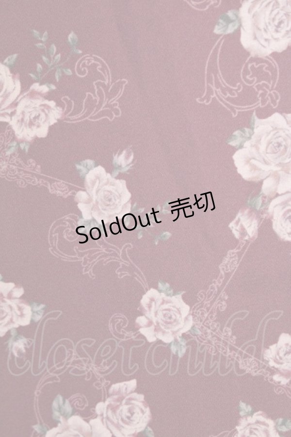 画像3: axes femme / レトロオーナメントバラ柄ブラウス  ワイン T-25-07-31-010-AX-BL-SA-ZT074 (3)