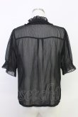 画像2: axes femme / カメオ×ジャボブローチ付ブラウス  ブラック T-25-07-31-011-AX-BL-SA-ZT (2)