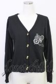 画像1: axes femme / 時計×歯車刺繍ニットカーディガン  ブラック T-25-07-31-012-AX-TO-SA-ZT (1)
