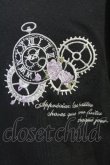 画像4: axes femme / 時計×歯車刺繍ニットカーディガン  ブラック T-25-07-31-012-AX-TO-SA-ZT (4)