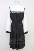 画像2: axes femme POETIQUE / エンブレム刺繍セーラーワンピース M ブラック T-25-07-31-014-AX-OP-SA-ZT (2)