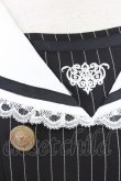 画像4: axes femme POETIQUE / エンブレム刺繍セーラーワンピース M ブラック T-25-07-31-014-AX-OP-SA-ZT (4)