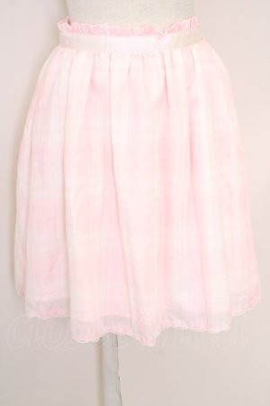 画像: LODISPOTTO / チェックチュールスカート  ピンク T-25-08-03-033-LO-SK-AS-ZT