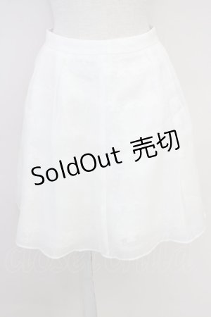 画像: LODISPOTTO / チュールレイヤードスカート  白 T-25-08-03-035-LO-SK-AS-ZT330