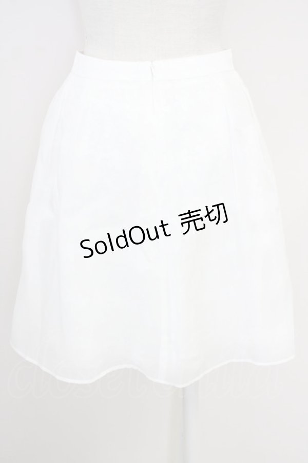 画像2: LODISPOTTO / チュールレイヤードスカート  白 T-25-08-03-035-LO-SK-AS-ZT330 (2)