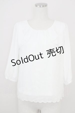 画像: LODISPOTTO / シフォントップス  白 T-25-08-03-006-LO-TO-AS-ZT393