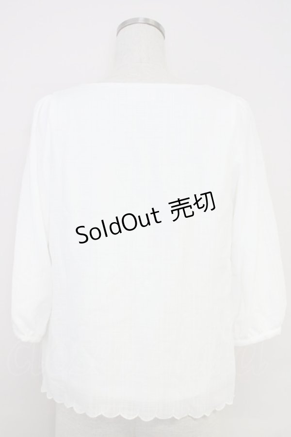 画像2: LODISPOTTO / シフォントップス  白 T-25-08-03-006-LO-TO-AS-ZT393 (2)