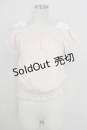 画像: LODISPOTTO / オフショルトップス  ピンク T-25-08-03-020-LO-BL-AS-ZT