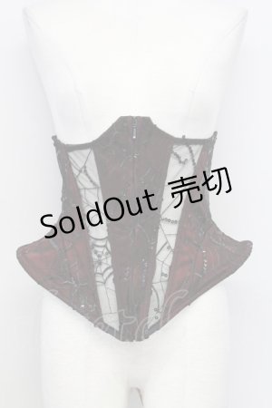 画像: BLOOD SUPPLY（海外ブランド） / スパイダーレースコルセット M ワイン T-25-08-06-001-GO-ZA-SA-ZI