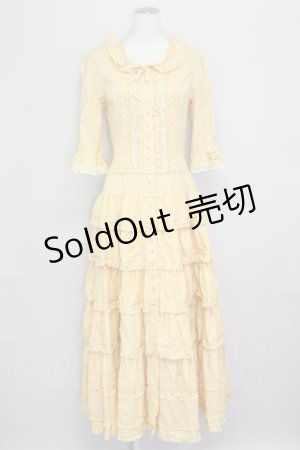 画像: PINK HOUSE / レースリボンローンワンピース  黄色 T-25-08-06-021-LO-OP-SA-ZT
