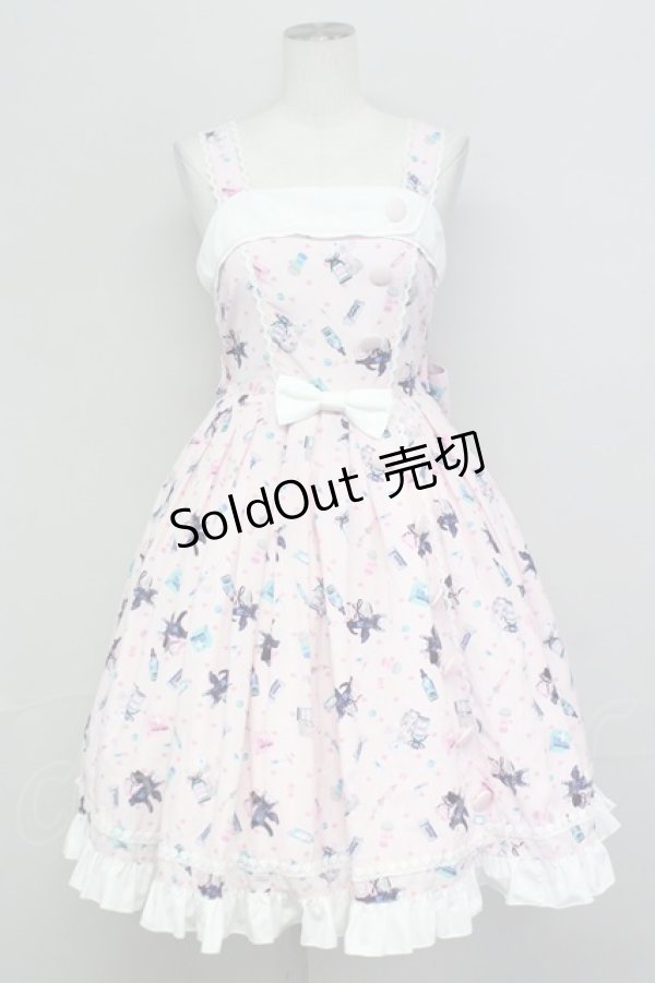 画像1: metamorphose / Medicine of love〜恋のおくすり〜ジャンパースカート 1 ピンク T-25-08-06-028-ME-OP-SA-ZI (1)