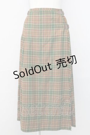 画像: PINK HOUSE / チェックサイドベルトスカート  グリーンチェック T-25-08-06-034-LO-SK-SA-ZI